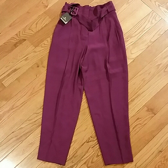 Nwt Massimo Dutti Purple Trousers 
